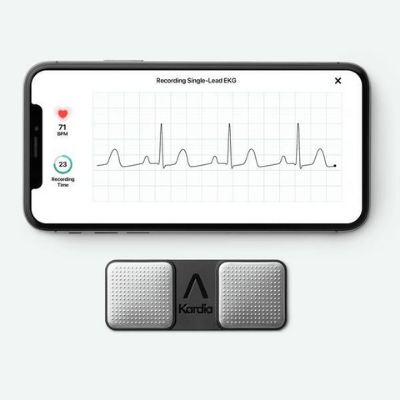 Image of example of a handheld device to record heart rates